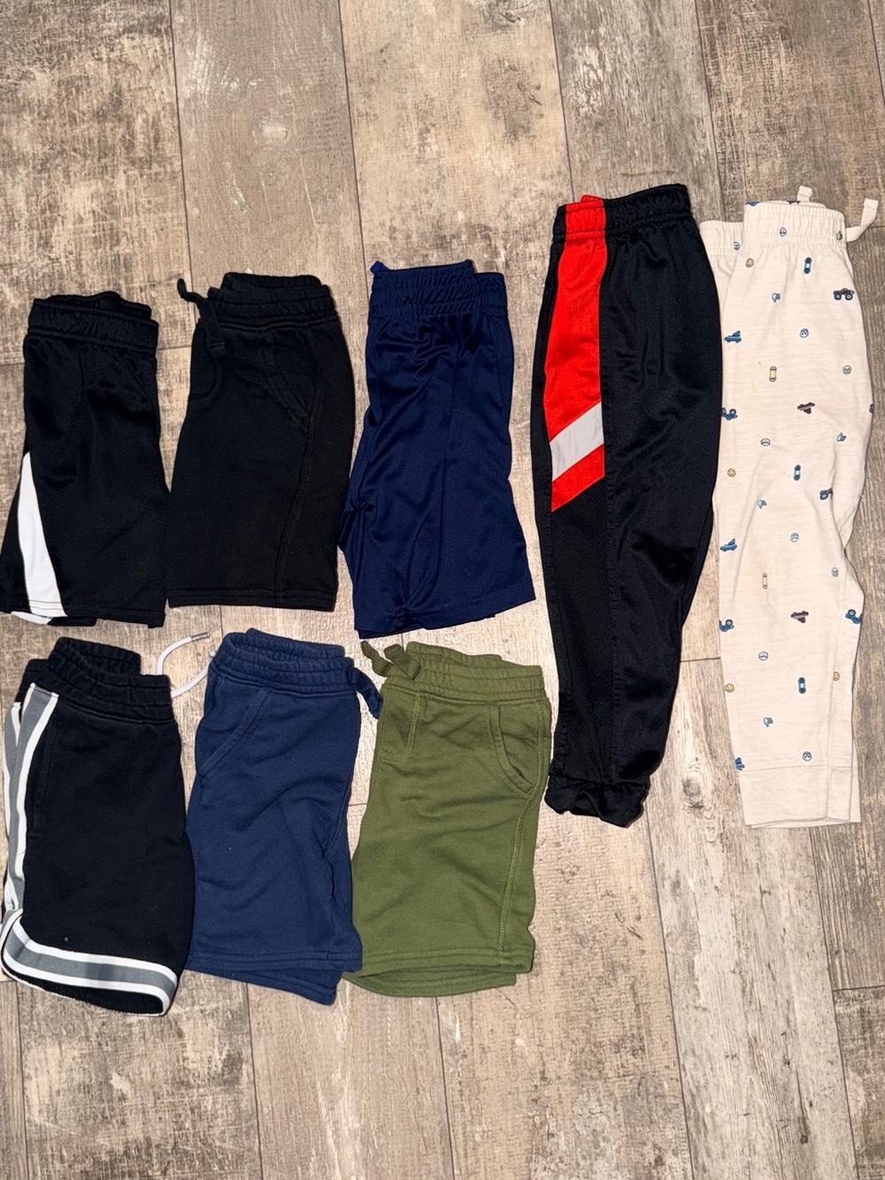 Garanimals Kids Active Shorts & Joggers Pack - Black, Navy, Olive, Cream